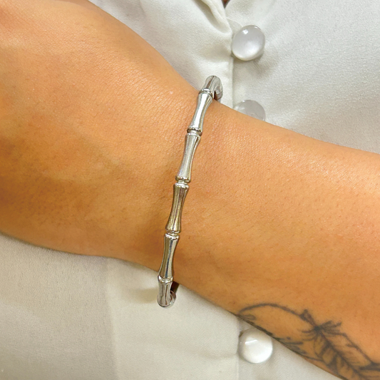 Silver Bamboo racelet
