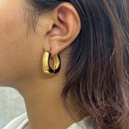 Square Shine Hoops